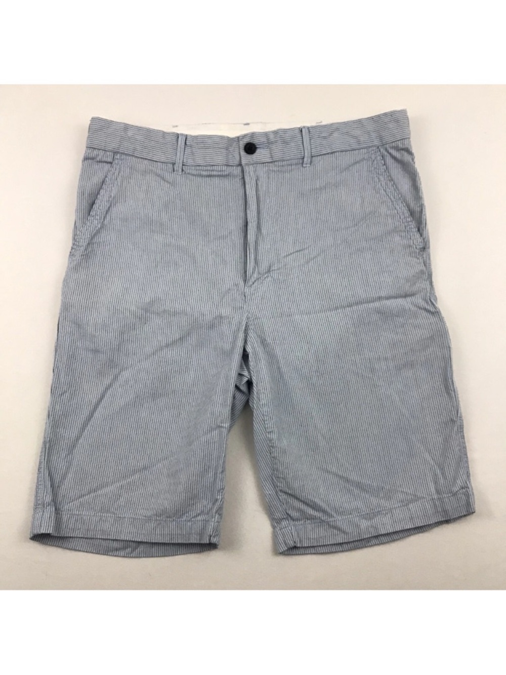 Perry Ellis Mens Folio-Flex Golf Shorts Size 36 Blue Striped